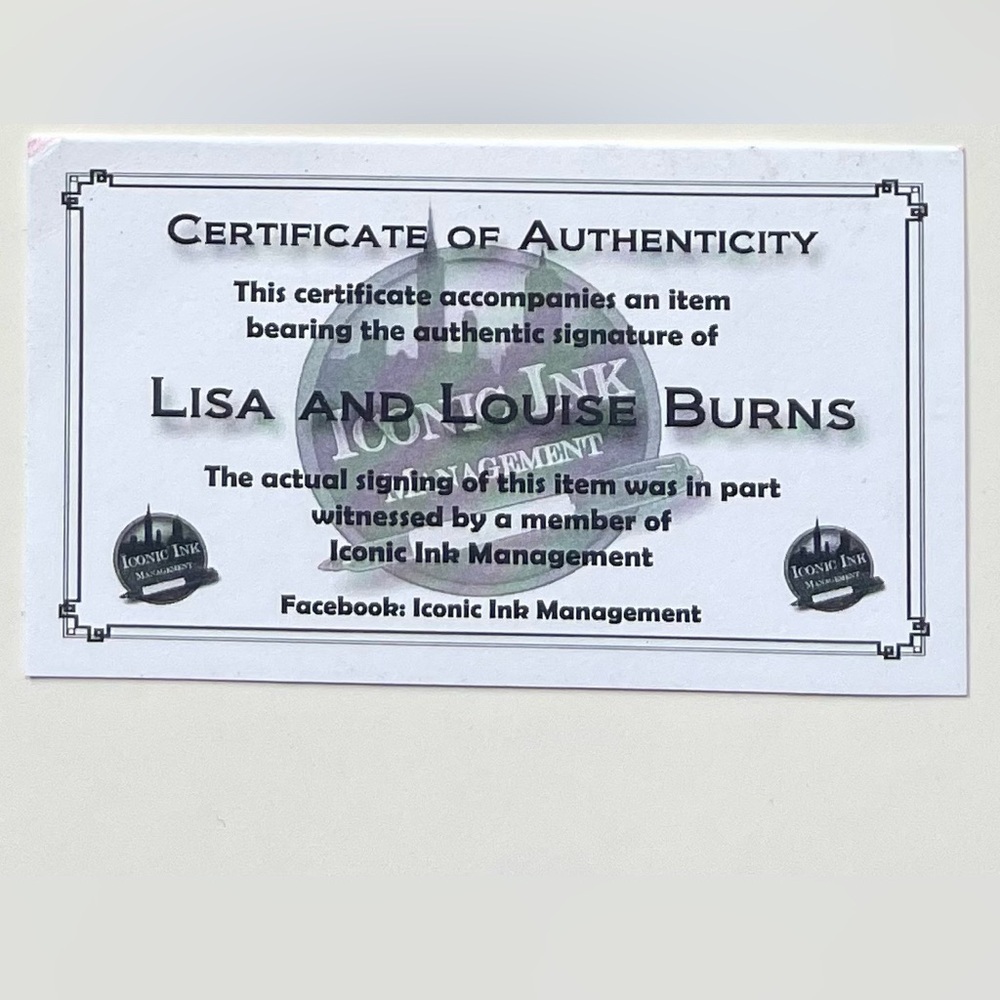Lisa & Louise Burns Autographed Picture w/ COA Grady Twins The Shining - Picture 2 of 2